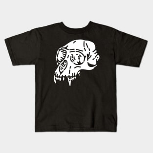 Skull Monkey-NegativeWhite Kids T-Shirt